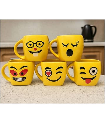 Love Unlimited Solid Bone China Tea Cup 150 ml ( Pack of 6 )