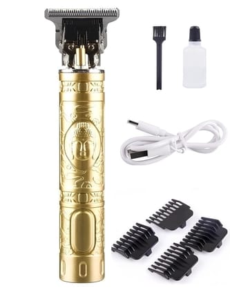 WUGO::Trimmer for Men Buddha Style Professional Rechargeable Cordless Electric Hair Clippers with T-Blade & 4 Guide Combs for Hair Cutting