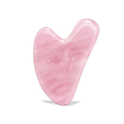 Rose Quartz Gua Sha Tool for Facial Microcirculation, Toxin Removal, Wrinkle Prevention, and Radiant Complexion