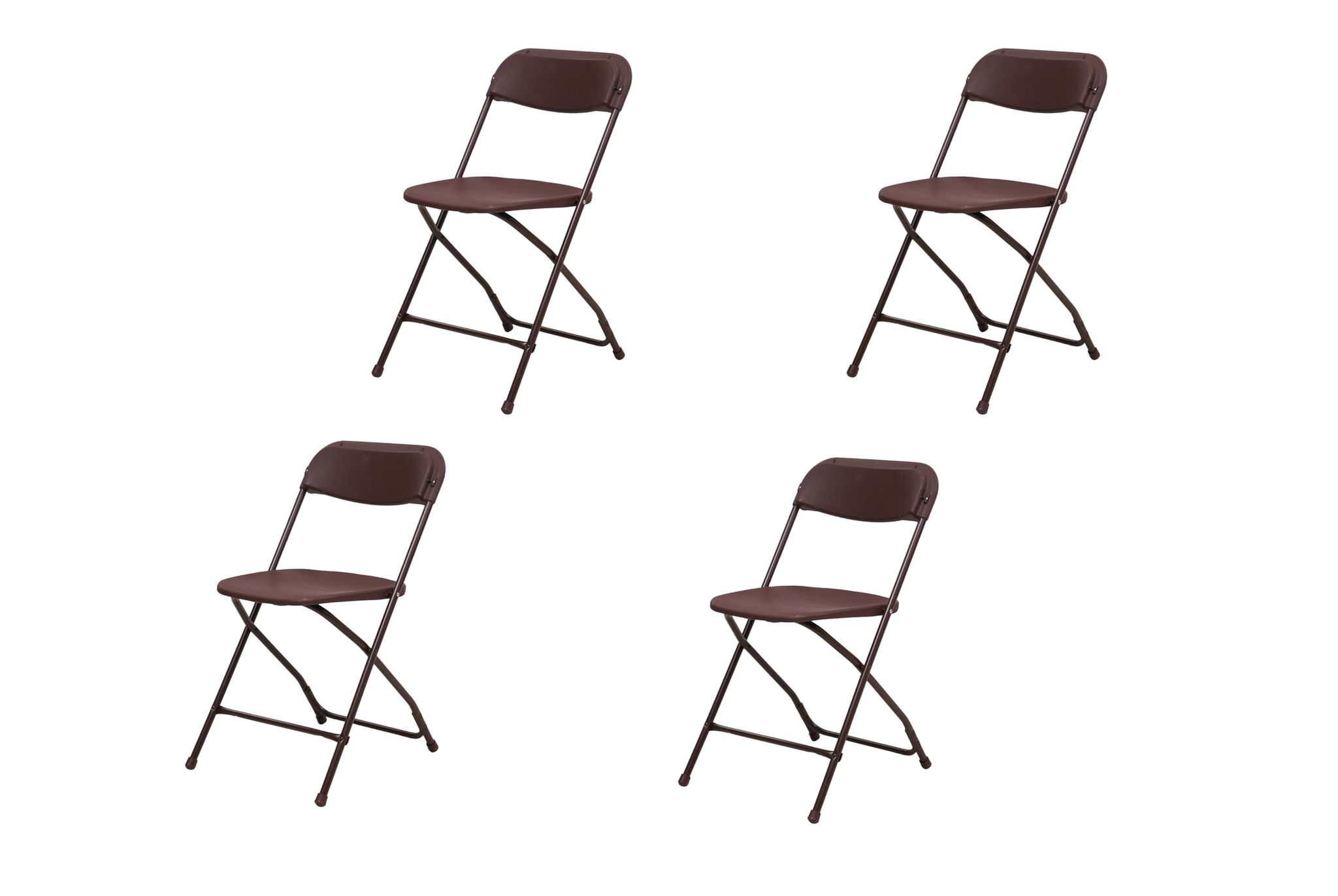 Supreme Furniture Amity Folding Without Arm Chair Suitable for Home, Office, Hospital, Garden, Cafeteria, Restaurant, Hotel, Resort(Set of 4,G-Brown)