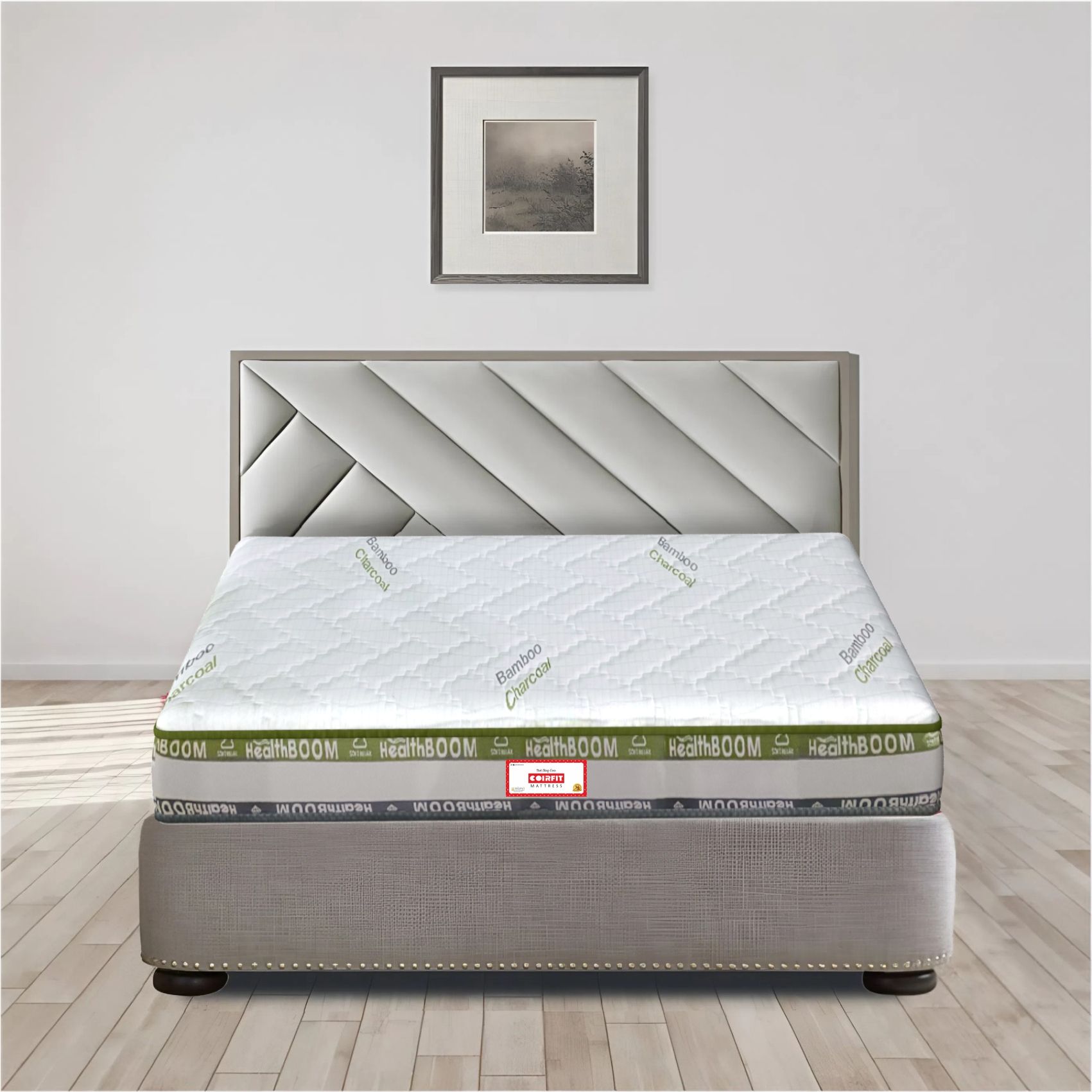 COIRFIT Health Boom Active with SrtX TECHNOLOGY 5 Inch Single Size Bonded Foam Mattress(72X30 Inches),Memory Foam Quilted, Anti-Allergic & Firm Support |Double Side Quilted, 15-Year Warranty