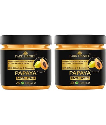 Park Daniel  Papaya Facial & Body Scrub  for Daily Use Shine Day Cream 100 ml Pack of 2