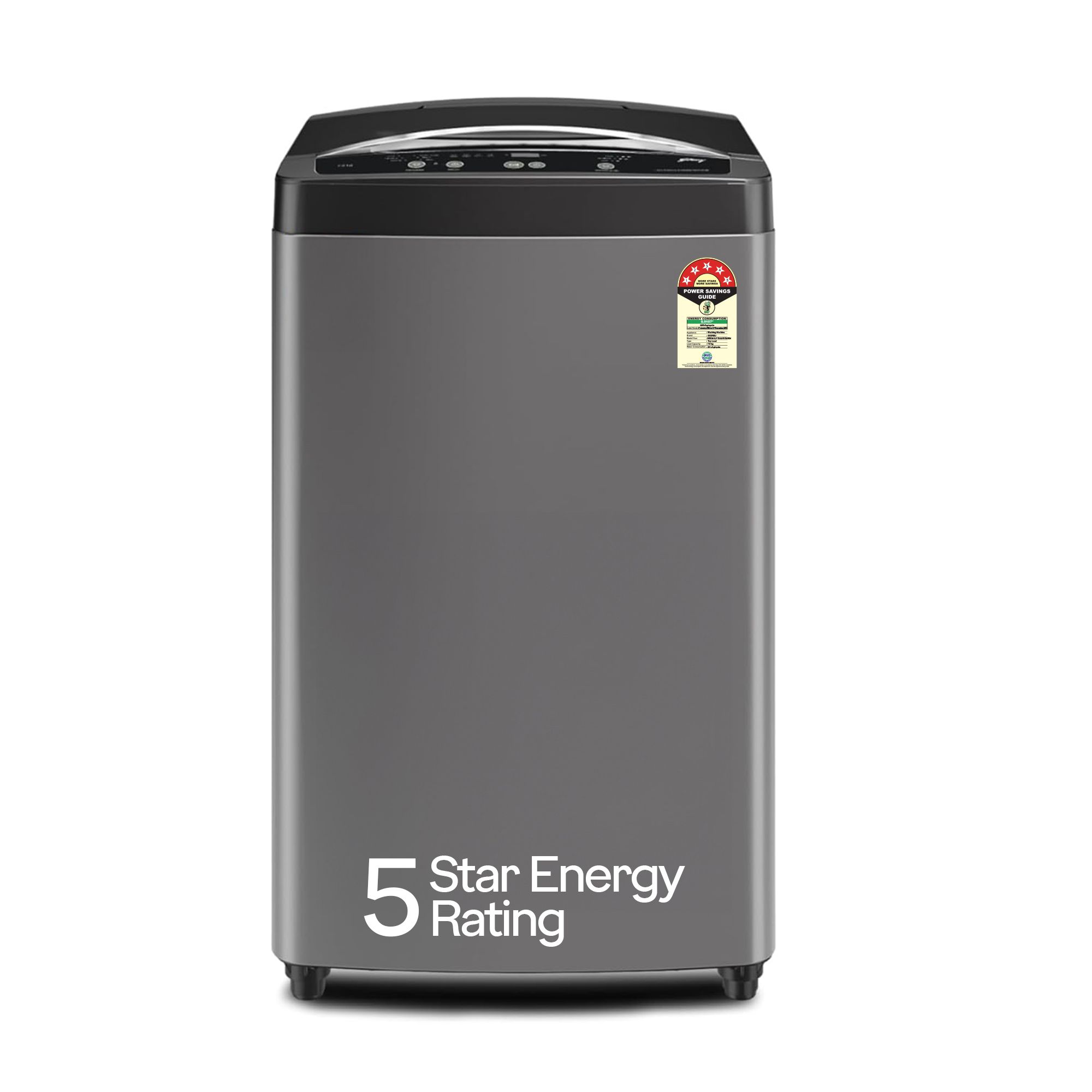 Godrej 7 Kg 5 Star Zero Pressure Technology Fills Tub 60% Faster, Auto Balance system,Fully-Automatic Top Load Washing Machine(WTEON ALP 70 5.0 FDTN GPGR, Graphite Grey, Steel Drum)