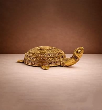 Handcrafted Brass Kachua (Tortoise) Showpiece – Large (Bhareva Craft) Handcrafted Brass Kachua (Tortoise) Showpiece – Large (Bhareva Craft)