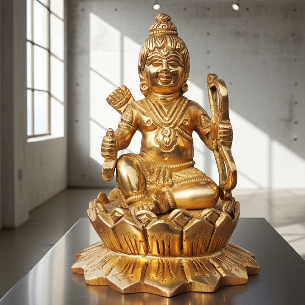 Brass Showpiece Ramlala God Idol Statue (BSMAS1682 C)