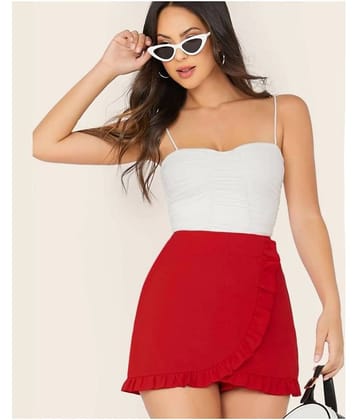 Addyvero Cotton Lycra Culottes - Red Single