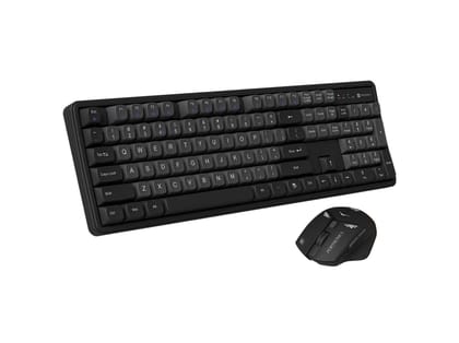Portronics Key9 Combo Wireless Receiver, Noise-free Typing, Ergonomic Mouse, Adjustable DPI Portronics Key9 Combo Wireless Receiver, Noise-free Typing, Ergonomic Mouse, Adjustable DPI