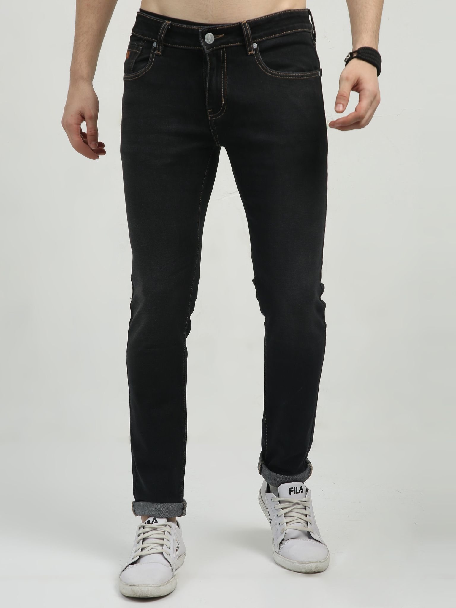 Classic Polo Men's Slim Fit Cotton Blend Denim | CPDO2-48 PBLK-SF-LY