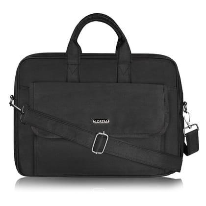 LOREM Matte Black Color Faux Leather 9.44L Messenger Bag For Men LOREM Matte Black Color Faux Leather 9.44L Messenger Bag For Men