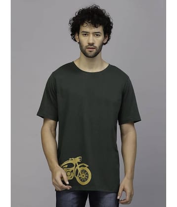 Rigo Pack of 1 100% Cotton Oversized Fit Men's T-Shirt ( Dark Green )
