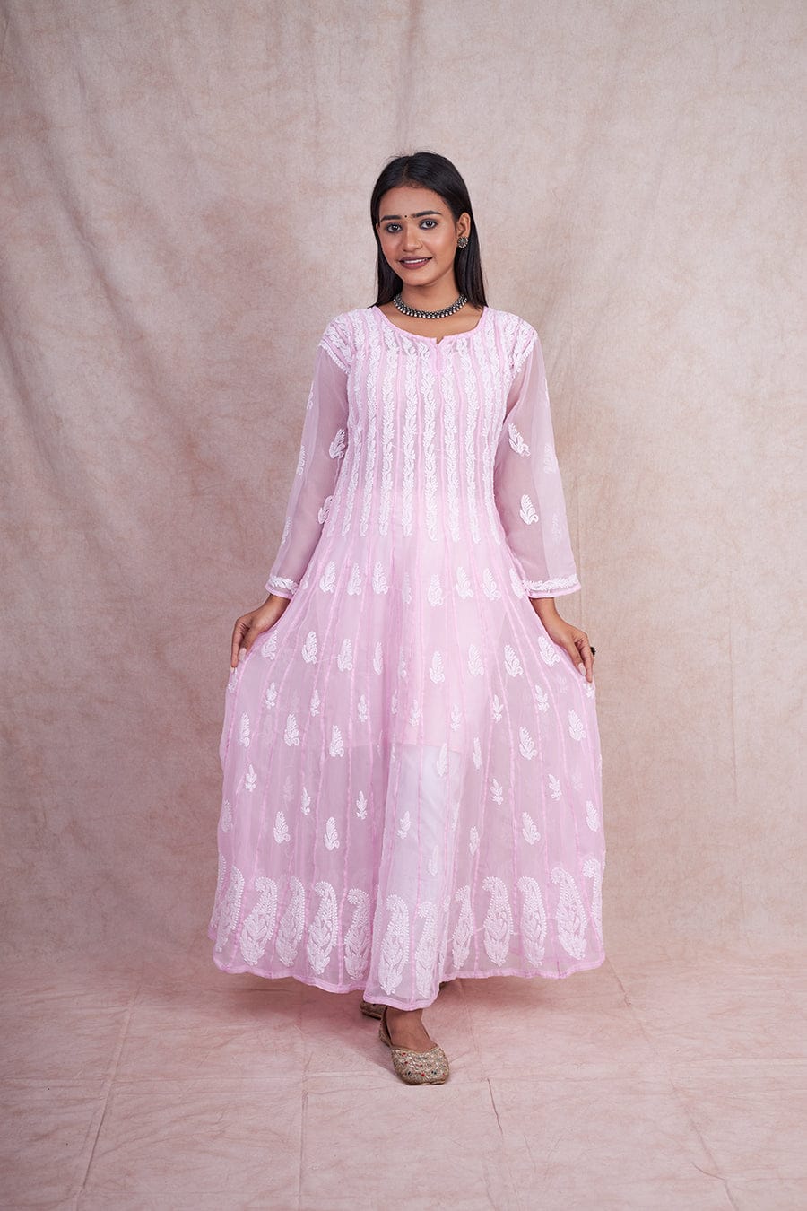 56 Kali Chikankari Anarkali