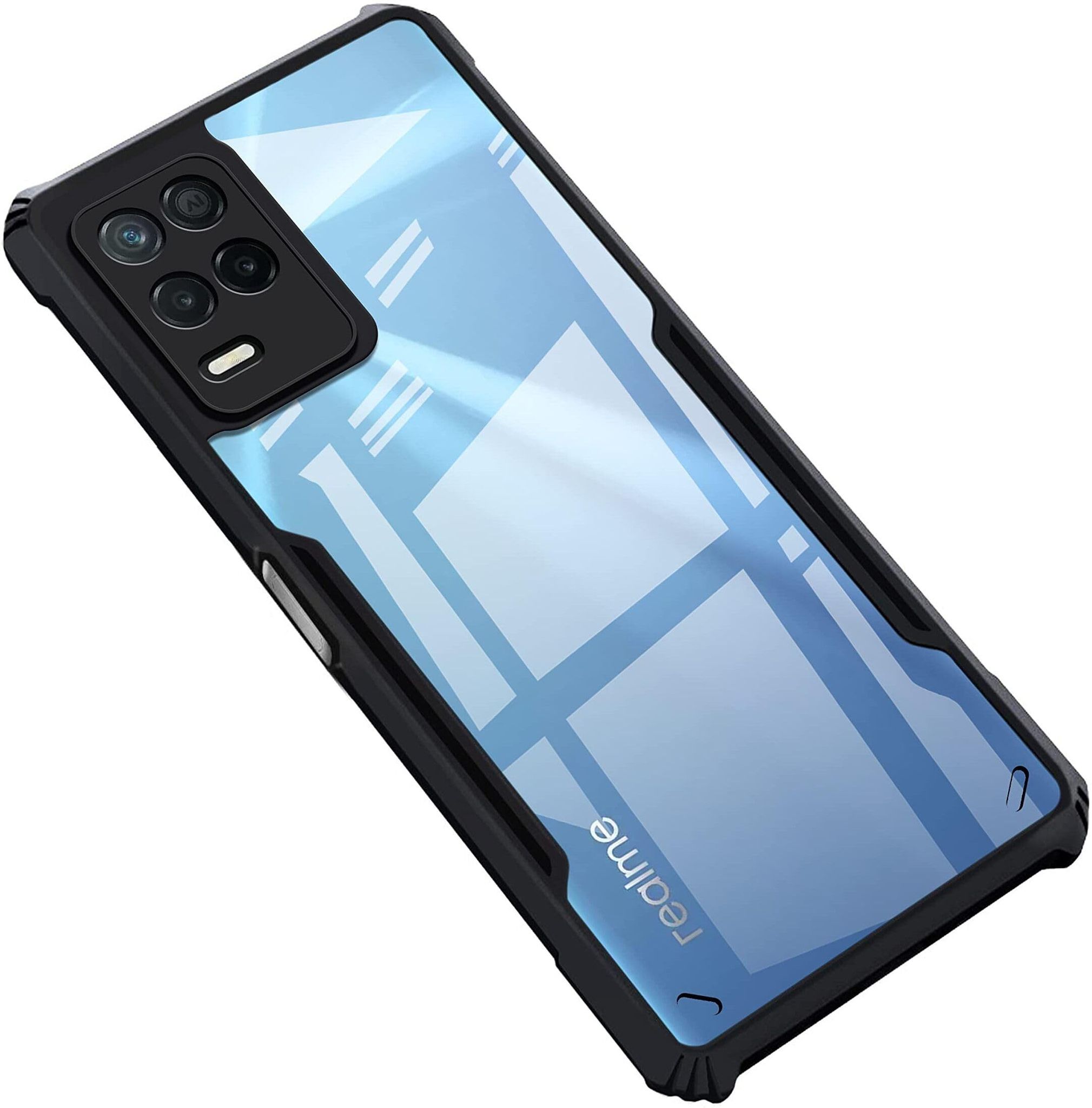 PLUGTECH Slim Shockproof Case | Matte Black Soft | Drop Protection | Precise Cutouts | Premium Mobile Cover for Realme 8 5G, Realme 8S 5G, Realme 9 5G, Realme NARZO 30 5G