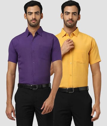 DESHBANDHU DBK - Multicolor Cotton Regular Fit Men's Casual Shirt ( Pack of 2 )