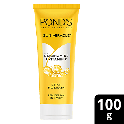 POND'S Detan Facewash with Vitamin C & Niacinamide, 100g