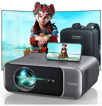 (Refurbished) Yaber PRO V9 - Bluetooth and WIFI 6 Outdoor and Home Projector for Phone/TV Stick/PC