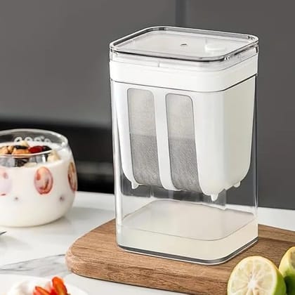 ADEFEX Yogurt & Curd Maker | 1100 ml Fine Mesh Filter with Secure Lid | Multipurpose Yogurt Strainer & Whey Separator | Food-Grade Durable Material | Ideal for Greek Yogurt, Hung Curd & Cheese