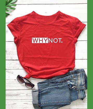 IMPERIAL STYLES Women Cotton Blend Slim Fit Round Neck T-Shirt ( Red )