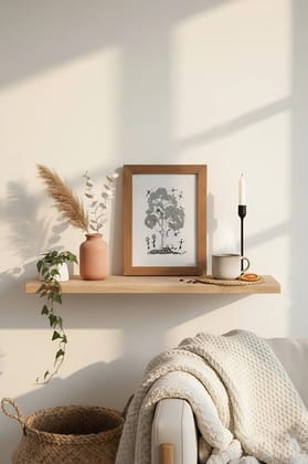 White Canvas Warli Forest Art