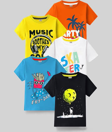 Kuchipoo Pack of 2 Boys Cotton Blend T-Shirt ( Multicolor6 )