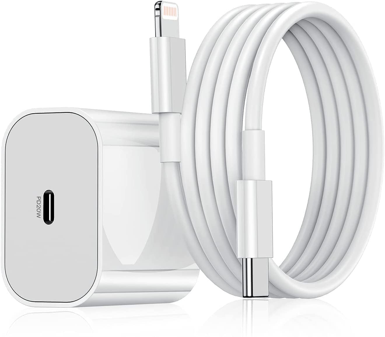 DR VAKU 20W Charger Adapter L Cable Combo Compatible with 14/14Plus/14Pro/14 Pro max/iPhone 13/13 Pro/13 Pro max 12/12 Pro/11/X/Xr- White