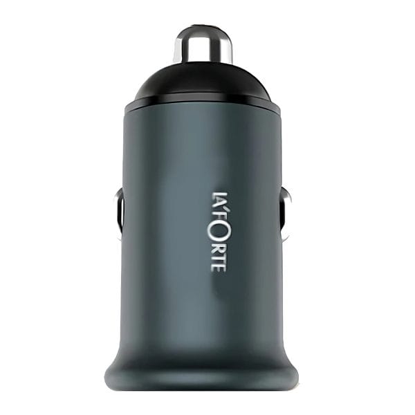 LA'FORTE Mobile Dual Port Car Charger QCPD Ultra Fast Charging C Type Cable
