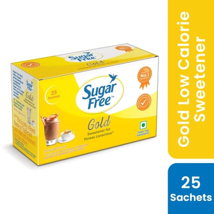 Sugar Free Gold, 25 Sachet India’s No.1 Sweetner| Sweet like Sugar with Low Calories| Scientifically Proven & Tested