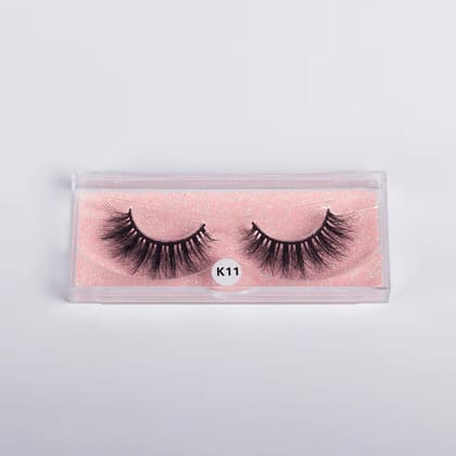 BOBI Reusable Waterproof 15mm Faux Mink Natural Fluffy Wispy Long Katty 5D Volume Eyelashes - 1 Pair