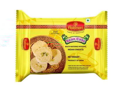 Haldiram's Soan Cake Packed Sweets - 200 Gm - Pack of 2