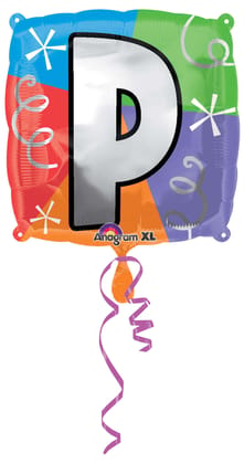 Letter P Quad Shaped Balloon - Helium Quality - 18 inches - 1PC