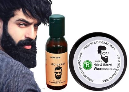 Elecsera Beard Oil with Strong Hold Beard Wax (2 Items in the set)