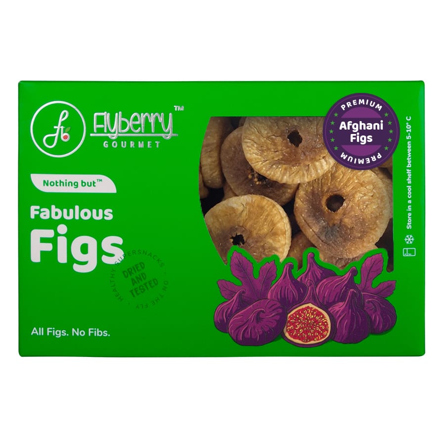 Flyberry Gourmet Premium Afghani Figs, 400g | Good for Gut Health, Bones and Rich in Iron