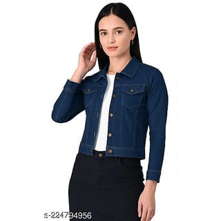 UFC Collection Women Blue Solid Denim Jacket
