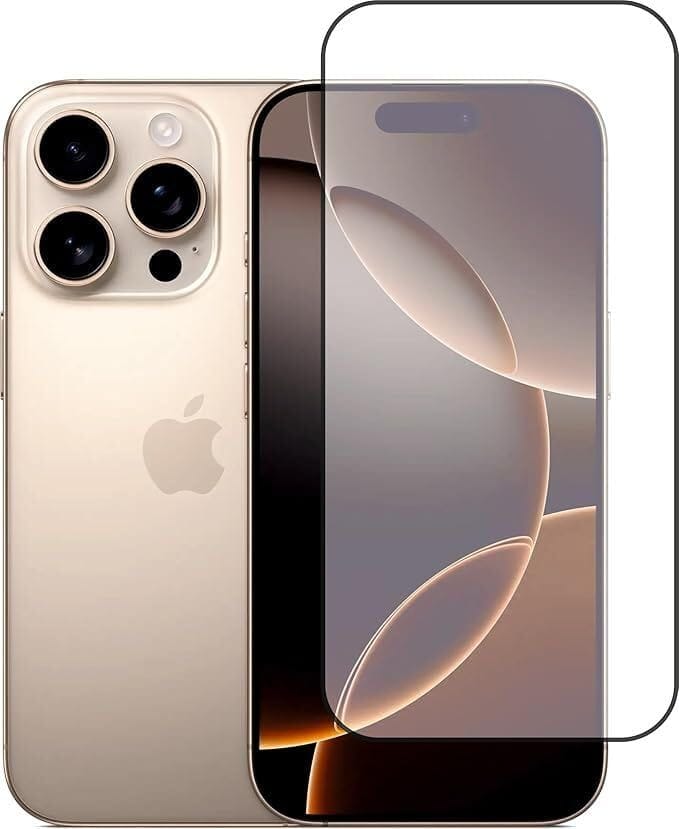 PLUGTECH Advanced Tempered Glass With Anti-Explosion 9H Hardness Edge-To-Edge Coverage Screen Guard for iPhone 16PRO MAX