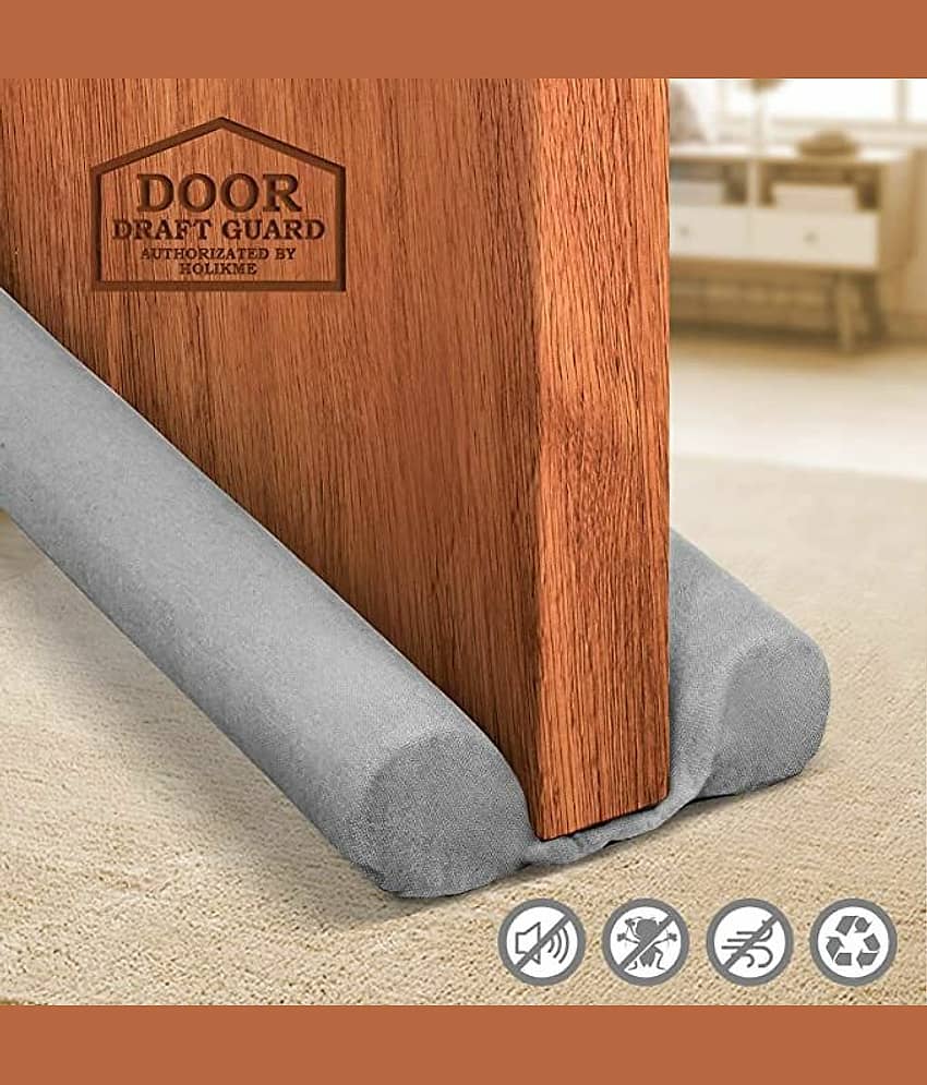 Portable Under Door Draft Stopper-Twin Door Draft Blocker Guard (Pack of 1)-36 Inches -Brown