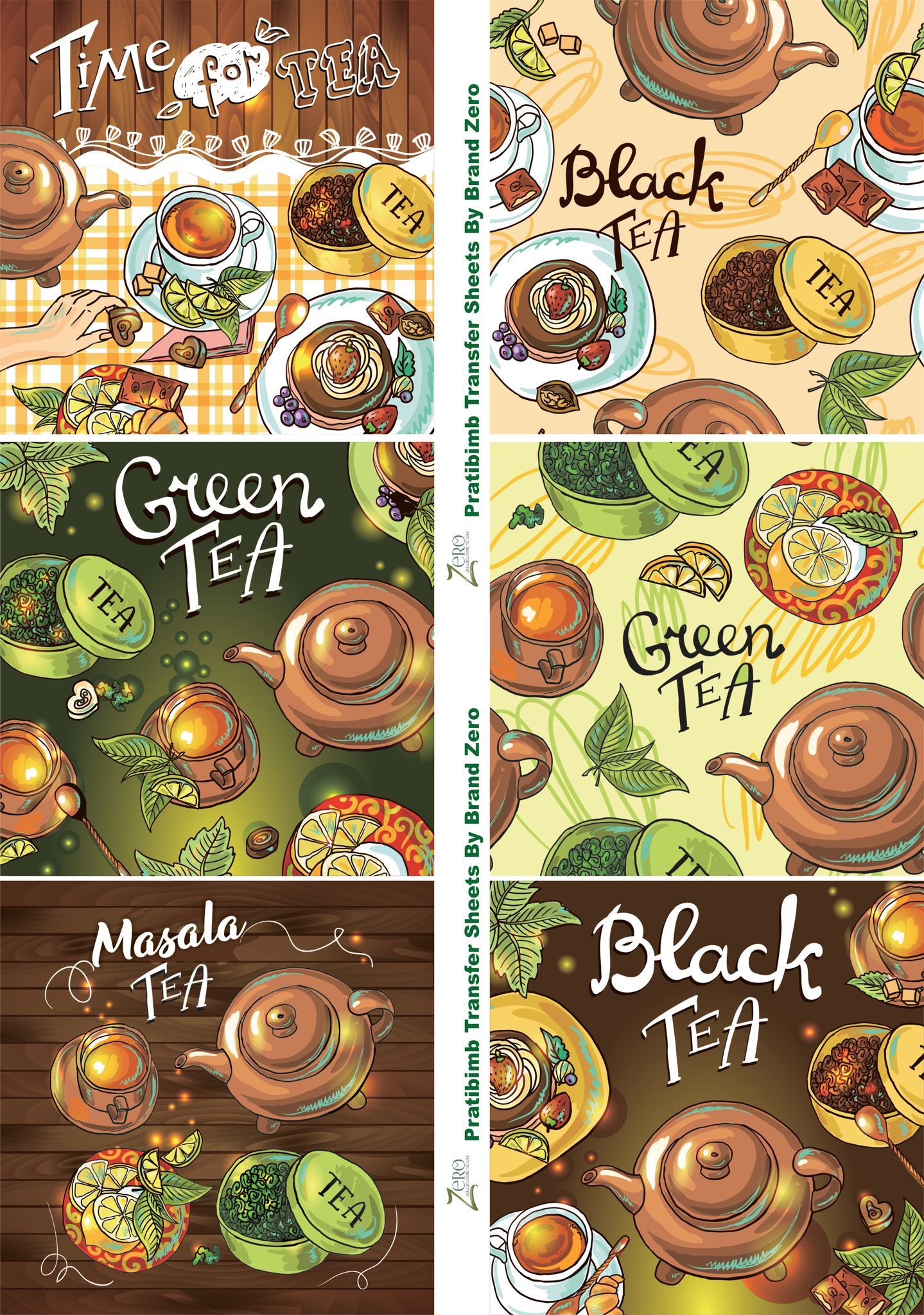 Brand Zero Pratibimb Transfer Sheets - Tea Lovers