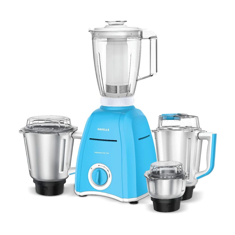 HAVELLS MOMENTA NV 4 JAR MIXER GRINDER 750 WATT HAVELLS MOMENTA NV 4 JAR MIXER GRINDER 750 WATT - Blue