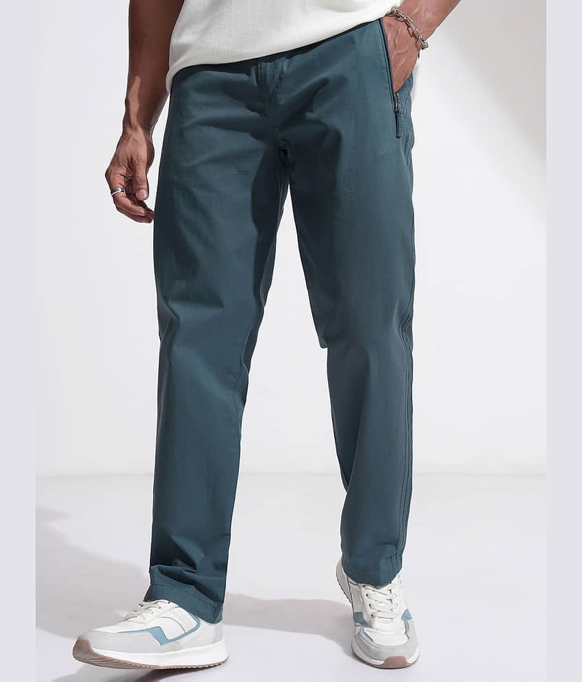 Highlander Relax Flat Men's Trouser - Green ( Pack of 1 )