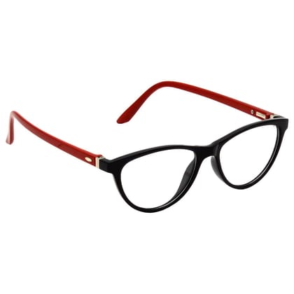 Hrinkar Plastic Full Rim Cat-eyed stylish eyeglasses Men & Women - HFRM-BK-RD-13