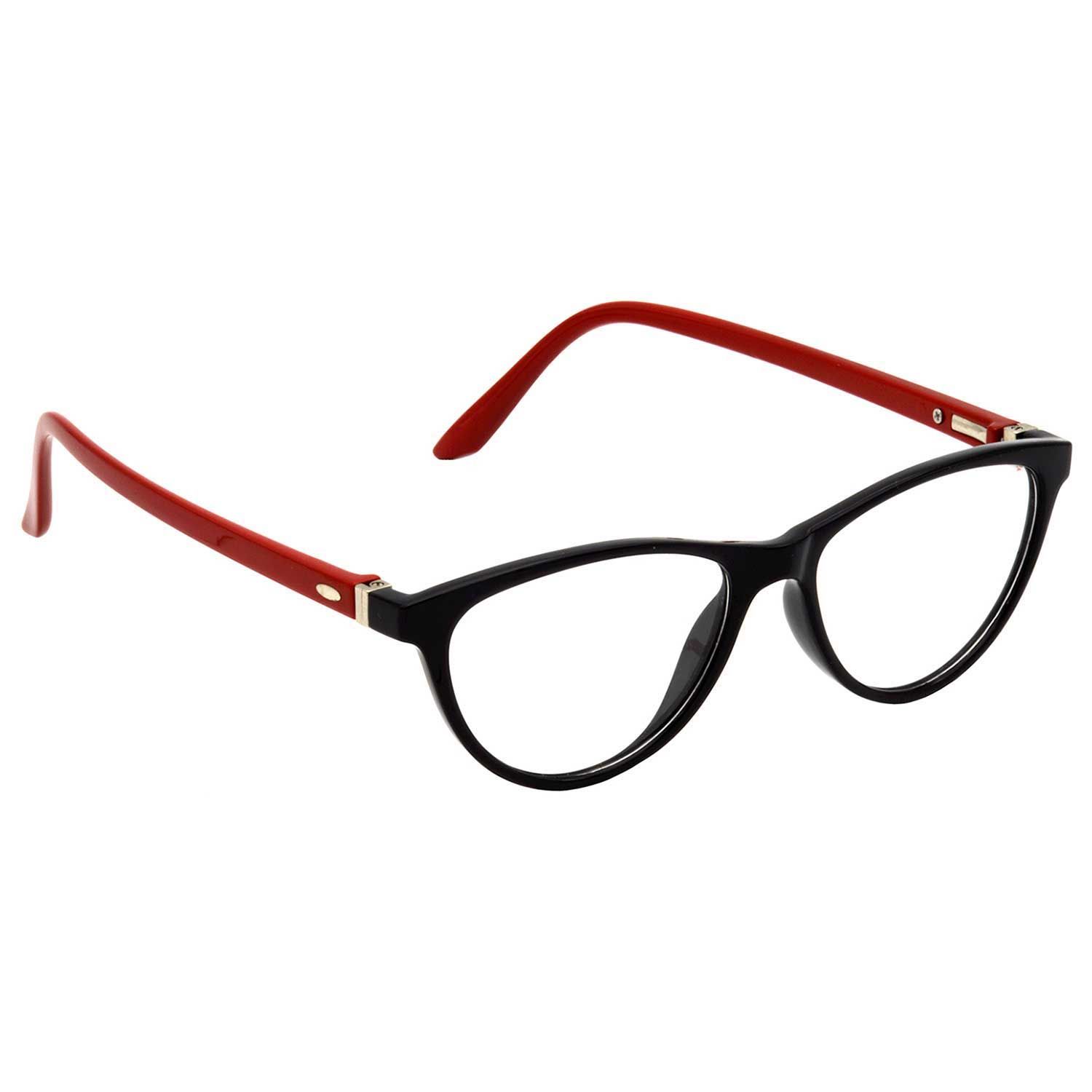 Hrinkar Plastic Full Rim Cat-eyed stylish eyeglasses Men & Women - HFRM-BK-RD-13