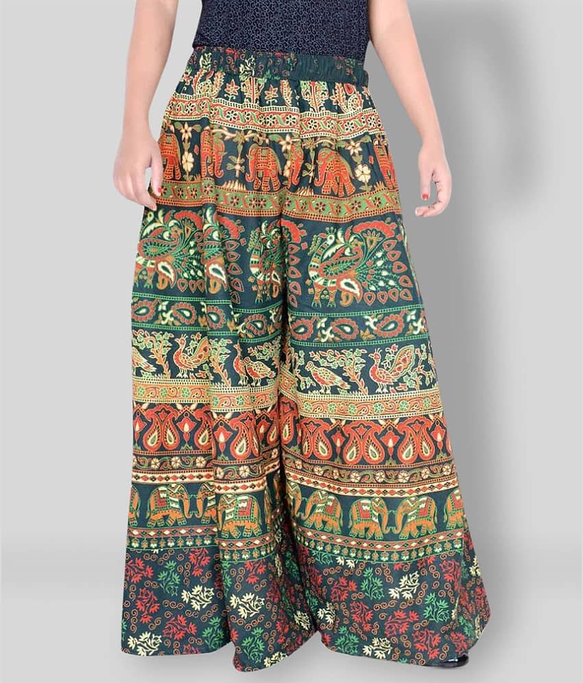 Sttoffa - Multicolor Cotton Flared Women's Palazzos ( Pack of 1 )