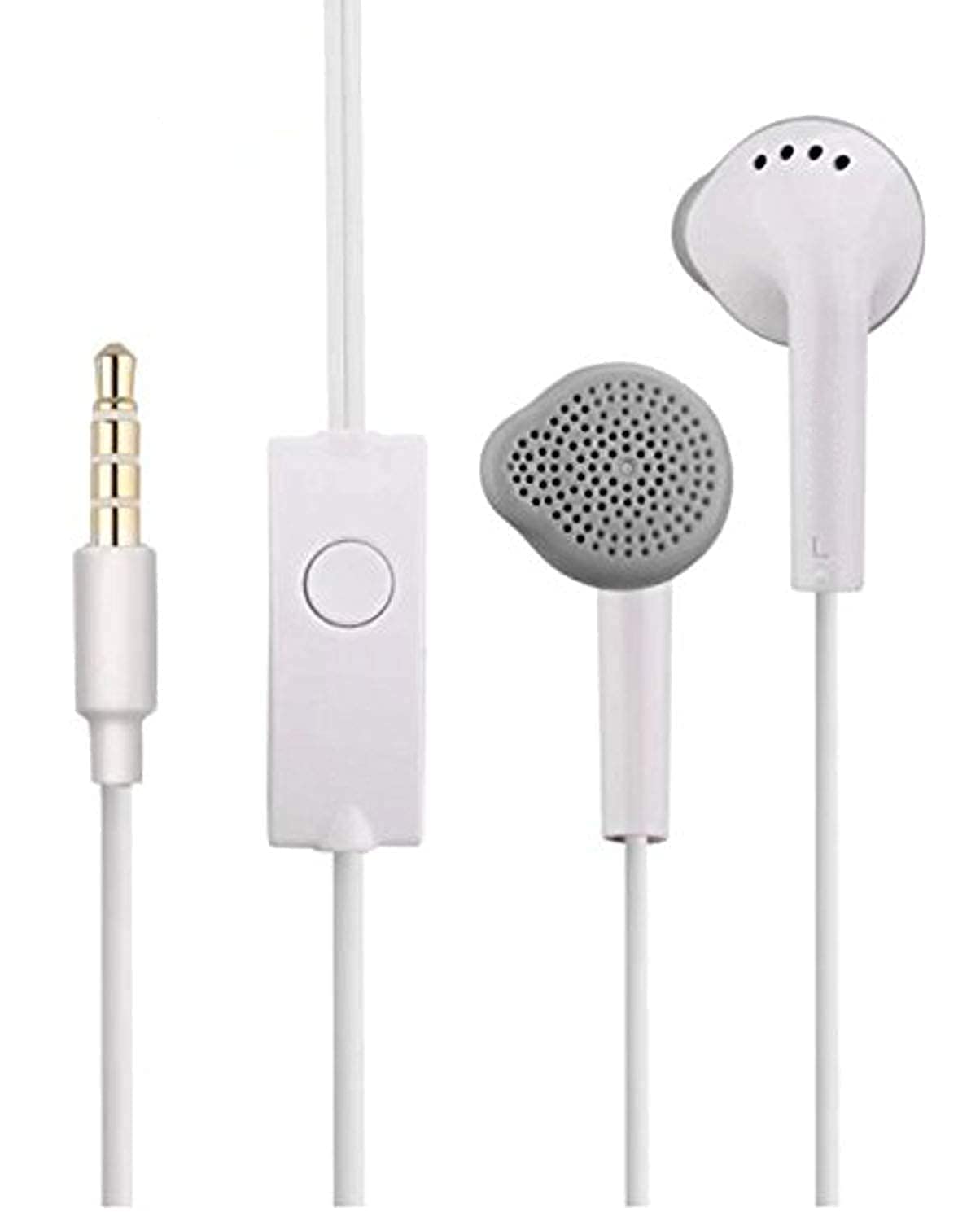 D2Q Original-Galaxy Wired In Ear Earphones For All Samsung Smartphones With Mic | Pure Bass Sound | One Button Multi-Functional Remote | Comfort Fit | 6 Months Warranty (White)