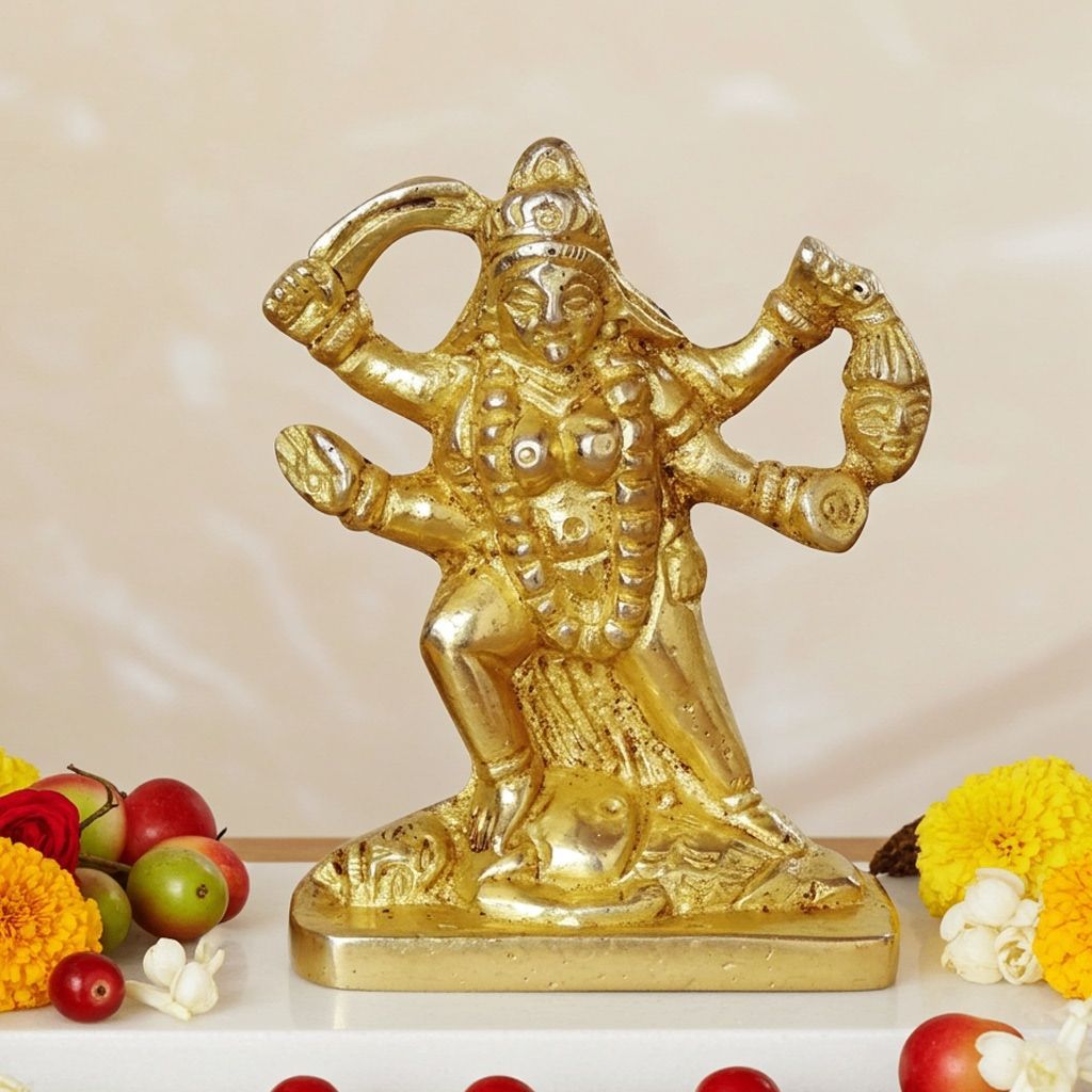 Brass Showpiece Kali Maa God Idol Statue (BSMAS1049 C)