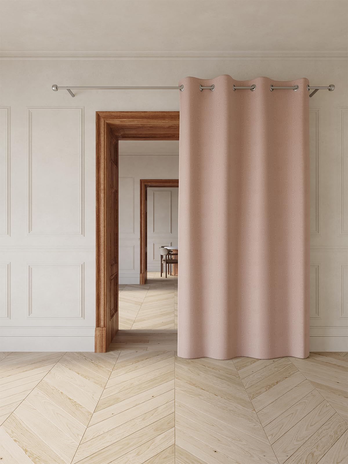 DDECOR - 100% PolyesterAbstract PatternLarge Door 9 Ft|135 CM X 270 CM| - Pink