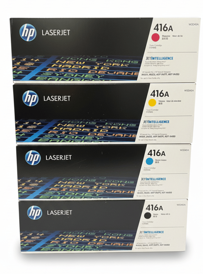 HP 416A Color Toner Cartridge Set of 4 CF410A, CF411A, CF412A, CF413A for HP Color LaserJet Pro M454 / M479 Series Printers