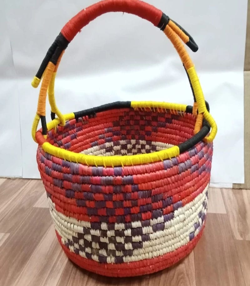 Eco-Friendly Handwoven Sabai Grass Basket