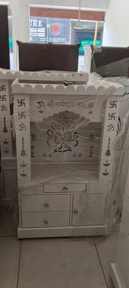 Wooden Mandir  Without Window 4 ft