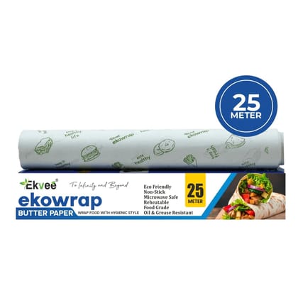 Ekowrap Butter Paper Roll 25 Meter Pack of-1