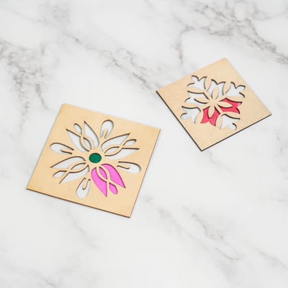 The Mohraj DIY Designer Rangoli Kit with 2 Stencils and 3 Vibrant Colors The Mohraj DIY Designer Rangoli Kit with 2 Stencils and 3 Vibrant Colors