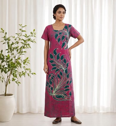 Handcrafted Batik Print Cotton Gown