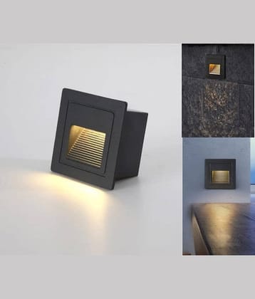 DAJUBHAI 3W LED Wall Light Fixture Step Lights Warm White - Pack of 1